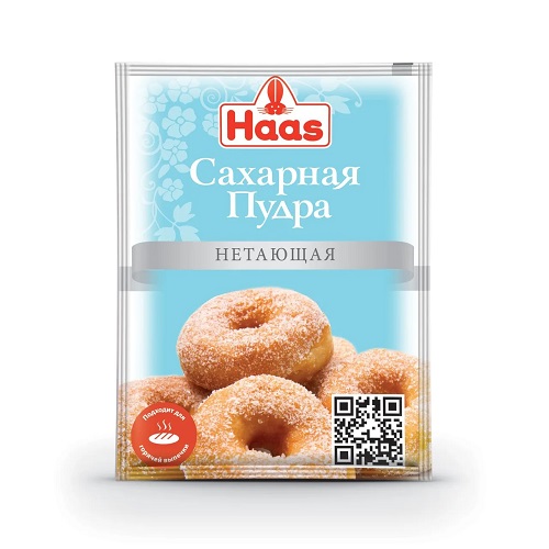 Haas сахарная пудра нетающая, 80 гр
